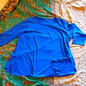 Susan Graver 3X Blue Blouse